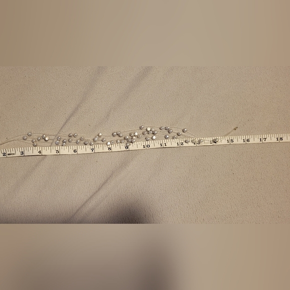 Fresh water pearls 7 strands grey/ silver with blue tone, loop clasp - Picture 4 of 5